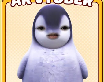 Lindo avatar de pingüino ARVTuber / Personaje 3D listo para transmisión / SnapLens / Streamfog
