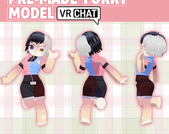 VRChat Melusine Zodiaco Géminis / Avatar Furry Zodiacal / Modelo 3D de cuerpo completo