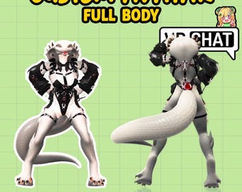 Avatar personalizado de VRChat con aspecto peludo / Modelo 3D de cuerpo completo de VTuber para Quest y PC