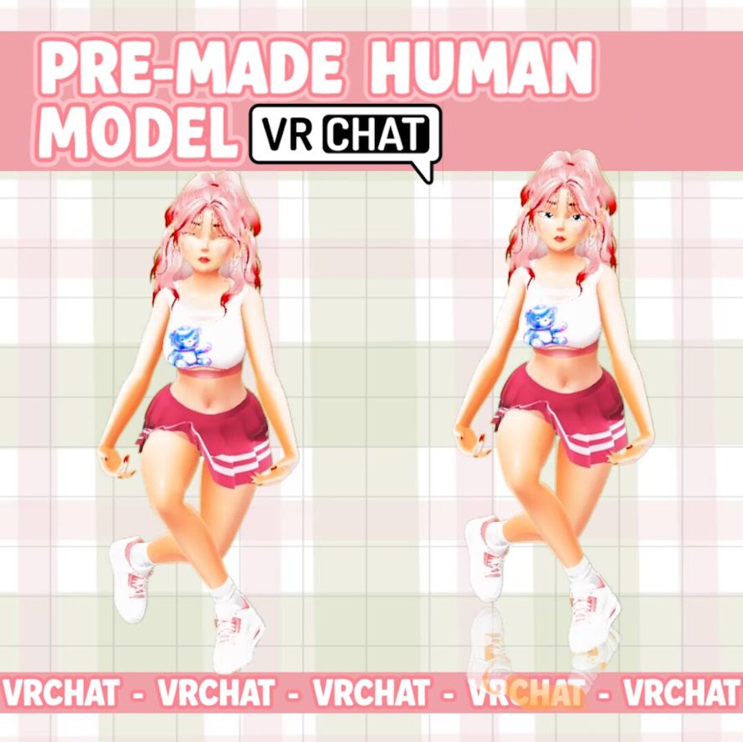 Vrchat Female Vrchat Avatar Unna | Soft Girly Anime Female | Sporty Full Body 3D ...