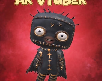 Avatar virtual de Crowley Doll - Modelo 3D gótico de realidad aumentada para VTuber con seguimiento facial - Streamfog - Snaplens