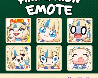 Emotes animados personalizados para Twitch / Emotes chibi YCH / Emotes de animación / Emotes de Discord y de expulsión para streamers