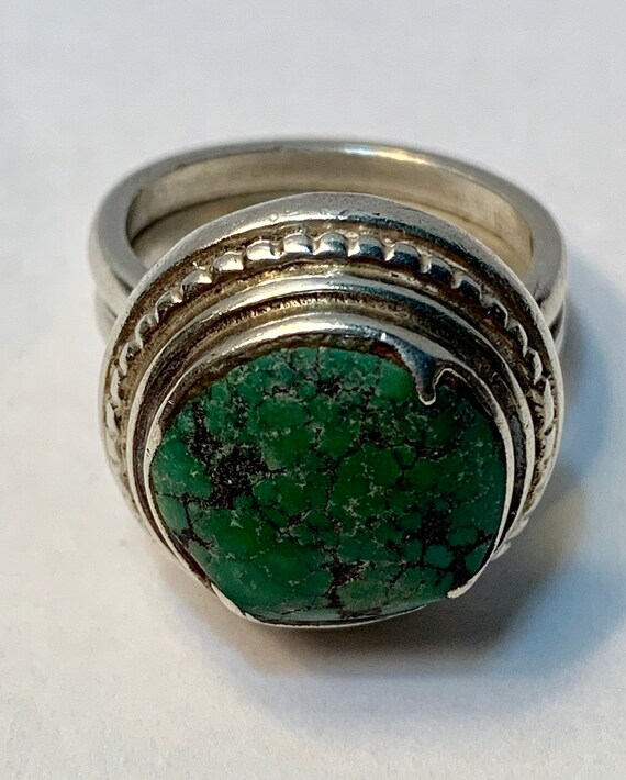 turquoise and sterling silver ring Beautiful vint… - image 2