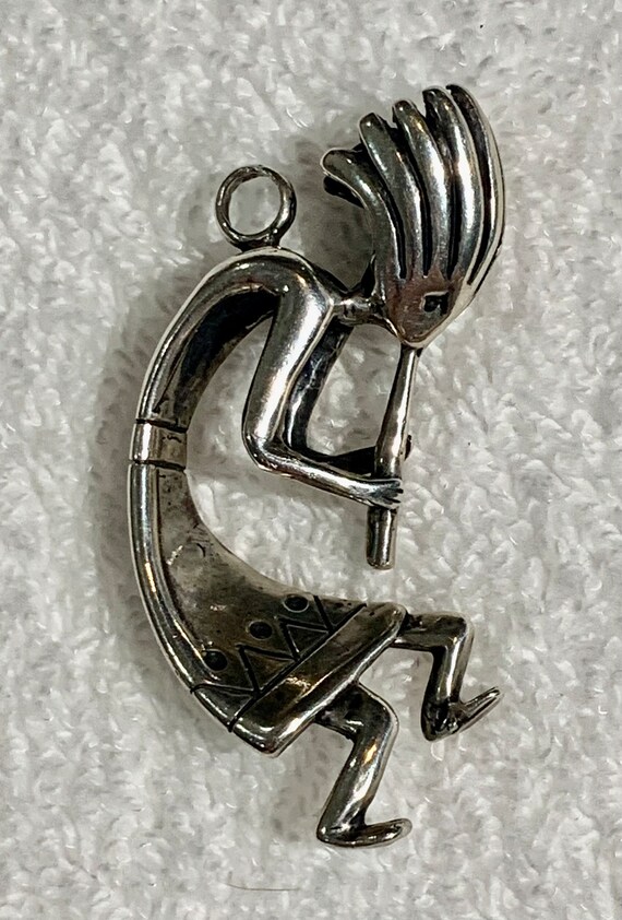 Solid sterling silver Coco poly man pendant - image 3