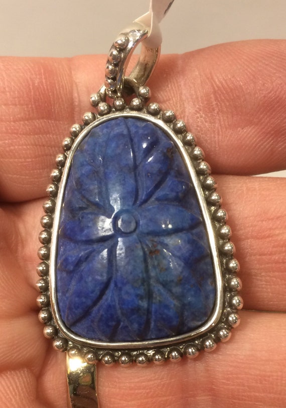 Sterling Silver Lapis Pendant - image 2