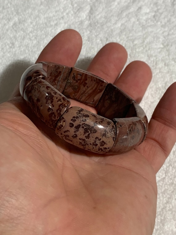 Fossilize Riverbed Jasper gemstone bracelet