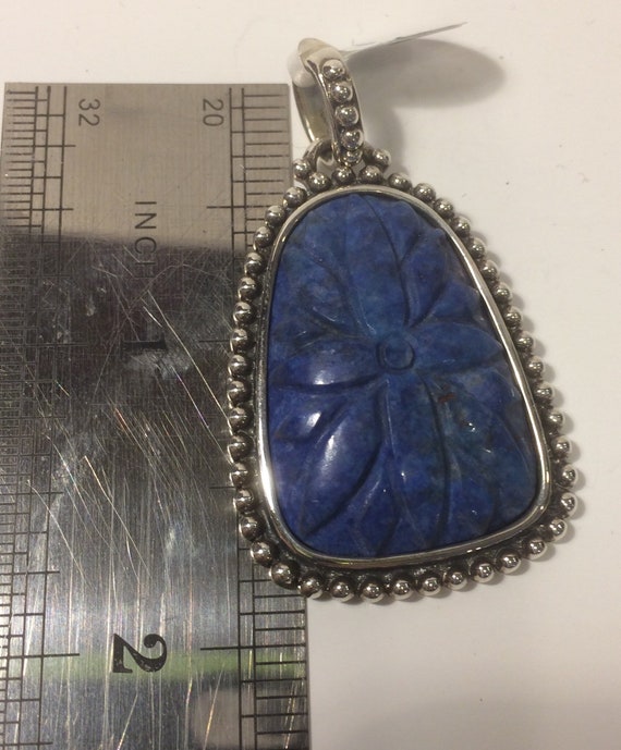 Sterling Silver Lapis Pendant - image 5