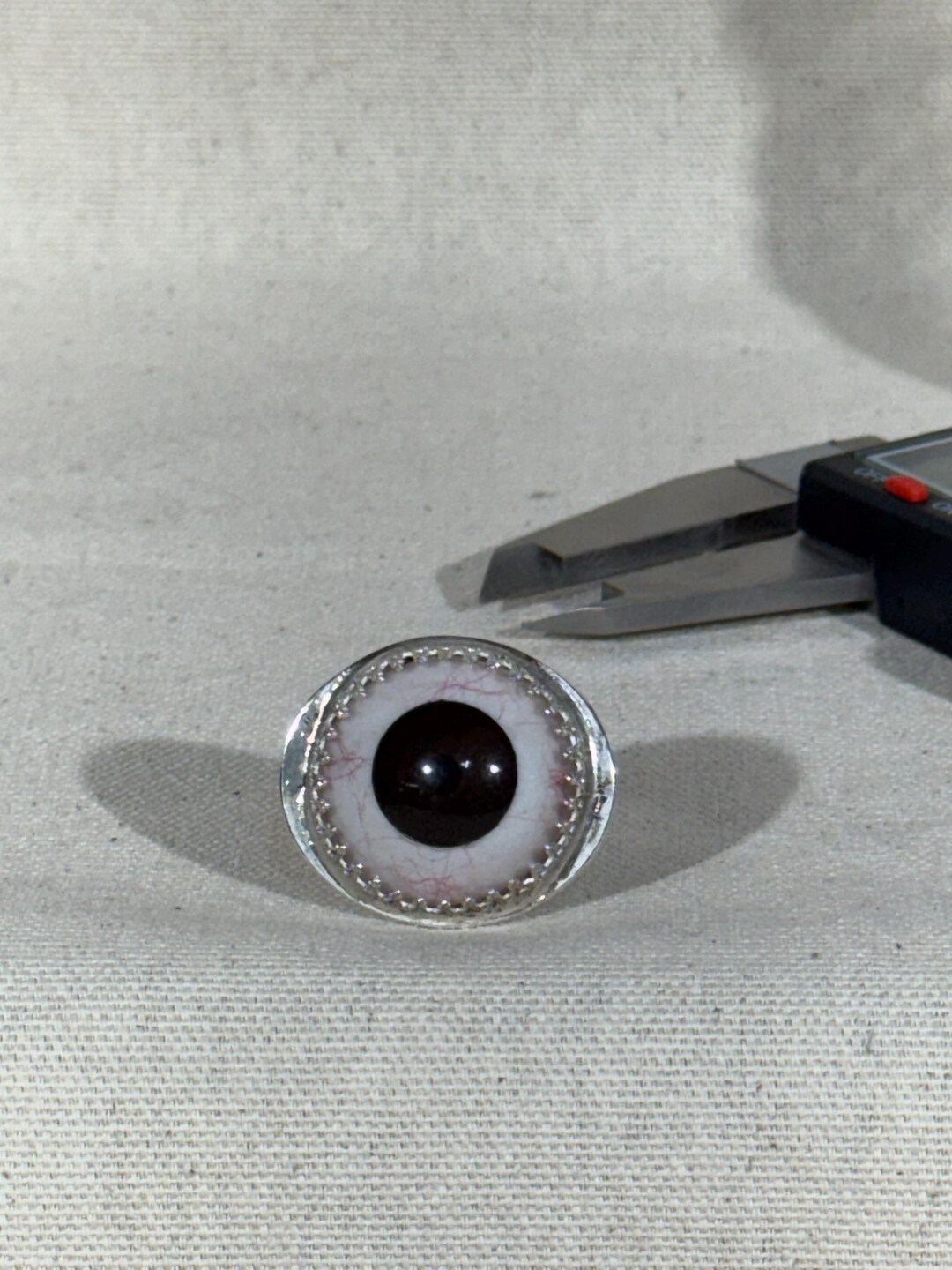 Prosthetic O Rings Beautiful Brown Prosthetic Eye Sterling Ring in a Size 9 - Etsy