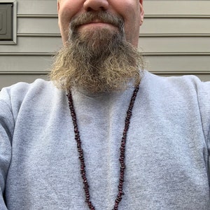 Natural shaped Garnet beaded necklace