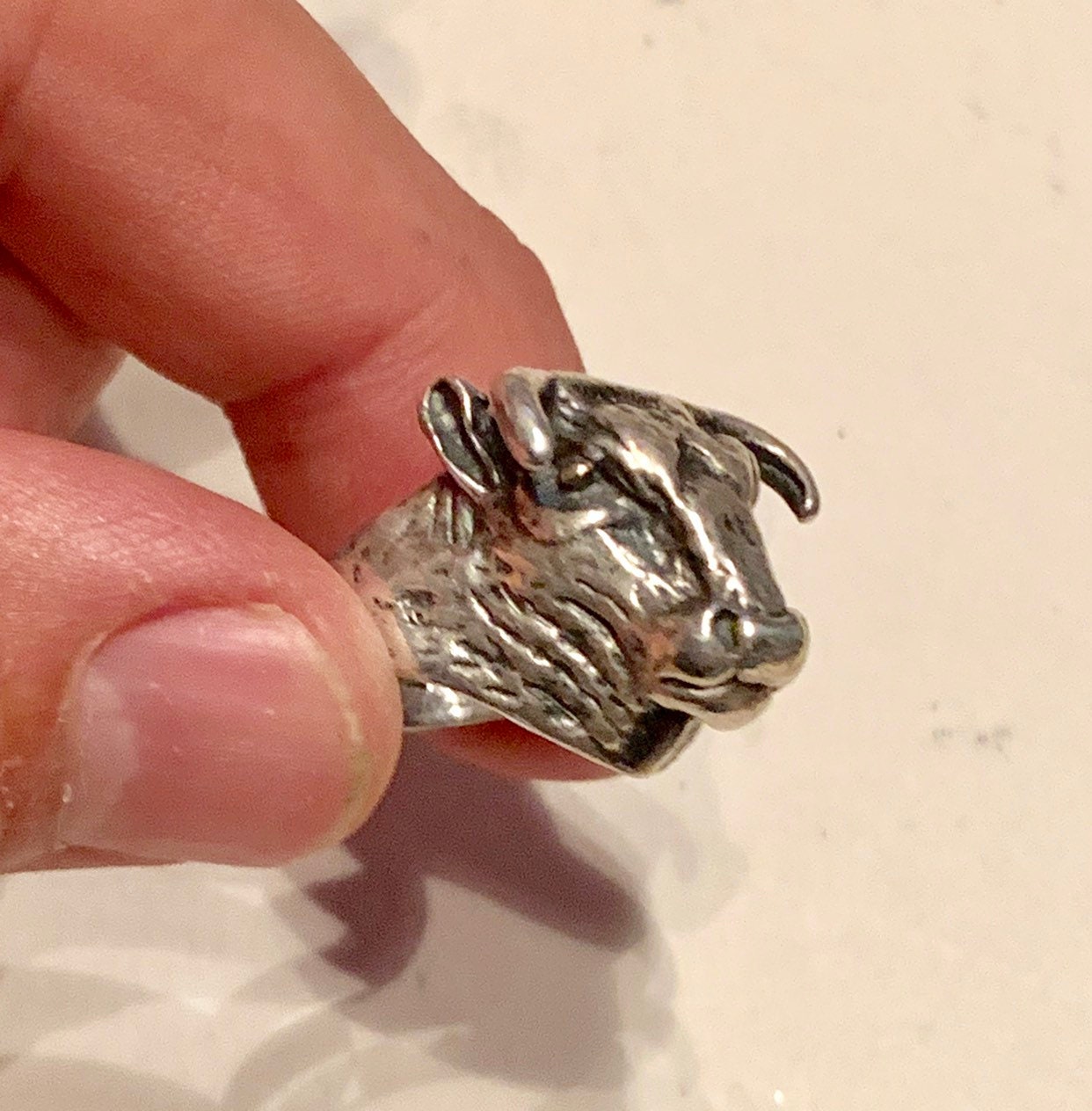 Sterling Silver Bull Ring in a Size 9 Etsy UK