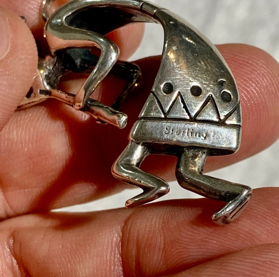 Solid sterling silver Coco poly man pendant - image 2