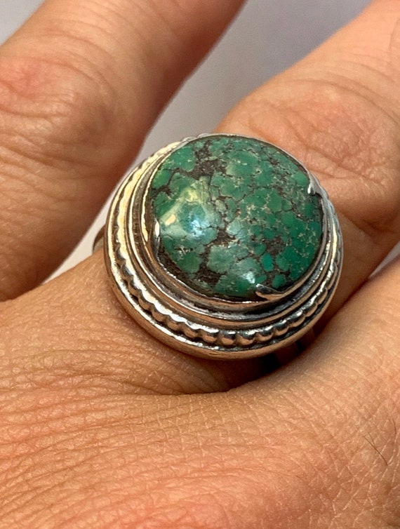 turquoise and sterling silver ring Beautiful vint… - image 4