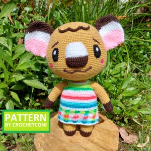 Melba-haakpatroon. PDF-patroon Animal Crossing knuffel amigurumi in het Engels
