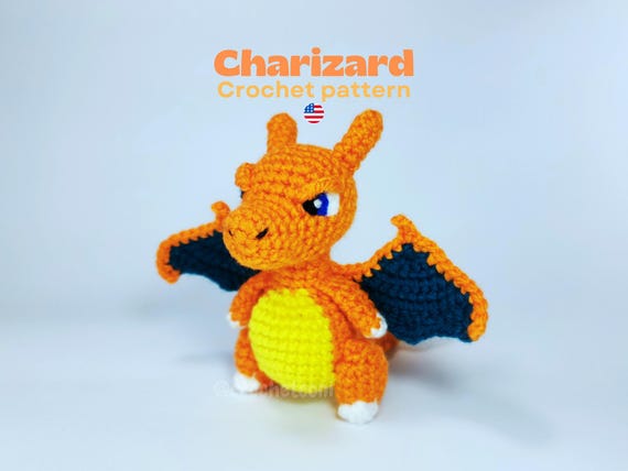 Charizard Crochet pattern. Plushie Amigurumi