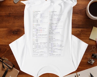 Camiseta com Estruturas de Dados em Python | Guia Prático para Estudantes de Ciência da Computação | Listas, Dicionários, Conjuntos e Tuplas - Referência Impressa de Cabeça para Baixo