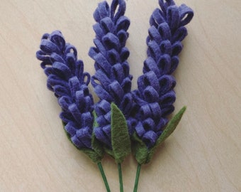 FELT FLOWER: LAVENDER / Lupine forever flower bouquet back to school teachers gift housewarming gift office cubicle decor lavender lilac