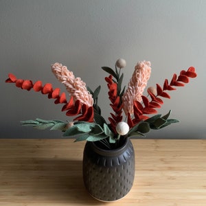 FELT FLOWER BOUQUET No. 043 - autumn thanksgiving fall decor cubicle decor housewarming gift Mothers day teachers pampas eucalyptus