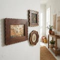Vintage Wooden Picture Frame, Scalloped Walnut Wave Photo Frames for Gallery Wall, 4x4 4x6 Boho Rustic Farmhouse Decor, Sold Single or Set product logo