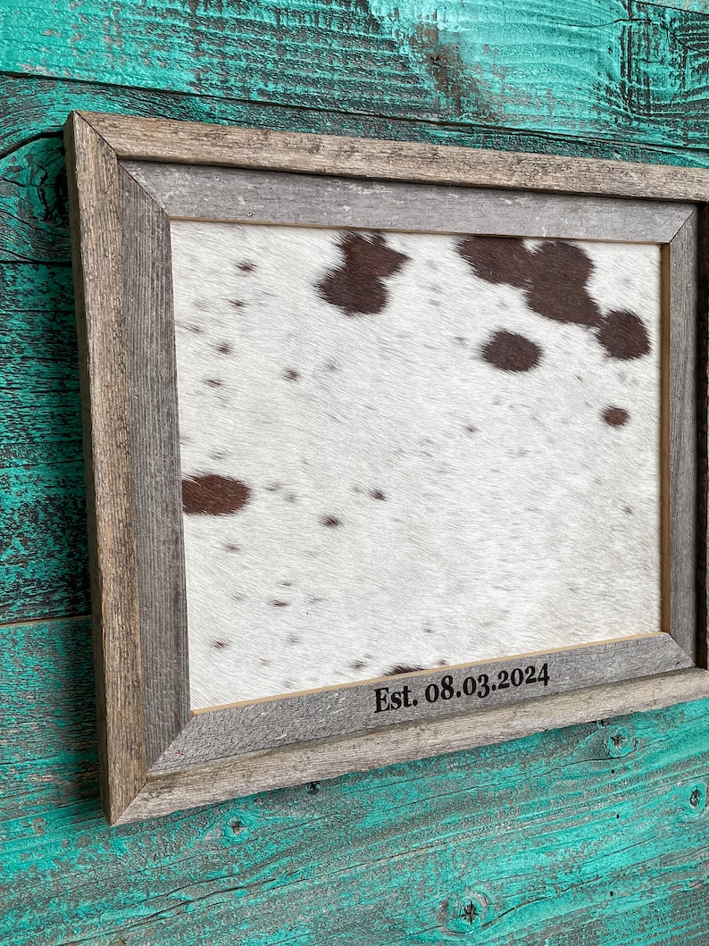 Lasered Ceremony Cowhide Branding Frame - Etsy