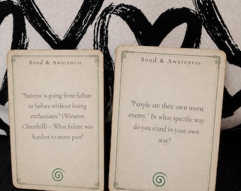 Shadow Work Prompt Cards | Self Reflection Journal Questions | Mango Edition | 54-Card Deck