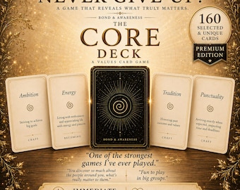 Core Values Cards | Values Worksheet for Self Discovery, Coaches & Teams | 159 Printable Deck