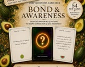 Deep Reflection Prompt Cards | Inner Work Journal Questions | Avocado Edition | 54 Printable Deck