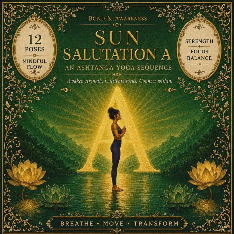 Sun Salutation A B Cards | Surya Namaskar A B Yoga Sequence Deck | 31 Printable Yoga Cards image 7