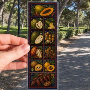 Exotic Fruit Bookmarks | Vintage Botanical Illustration Set | Digital Download | image 2