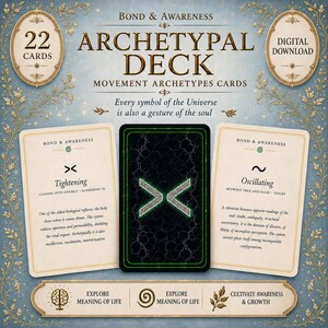 Printable Oracle Cards | Soul Wisdom Oracle Cards Unique Oracle tarot deck Spiritual cards | 22 Archetypes of the Universe image 3