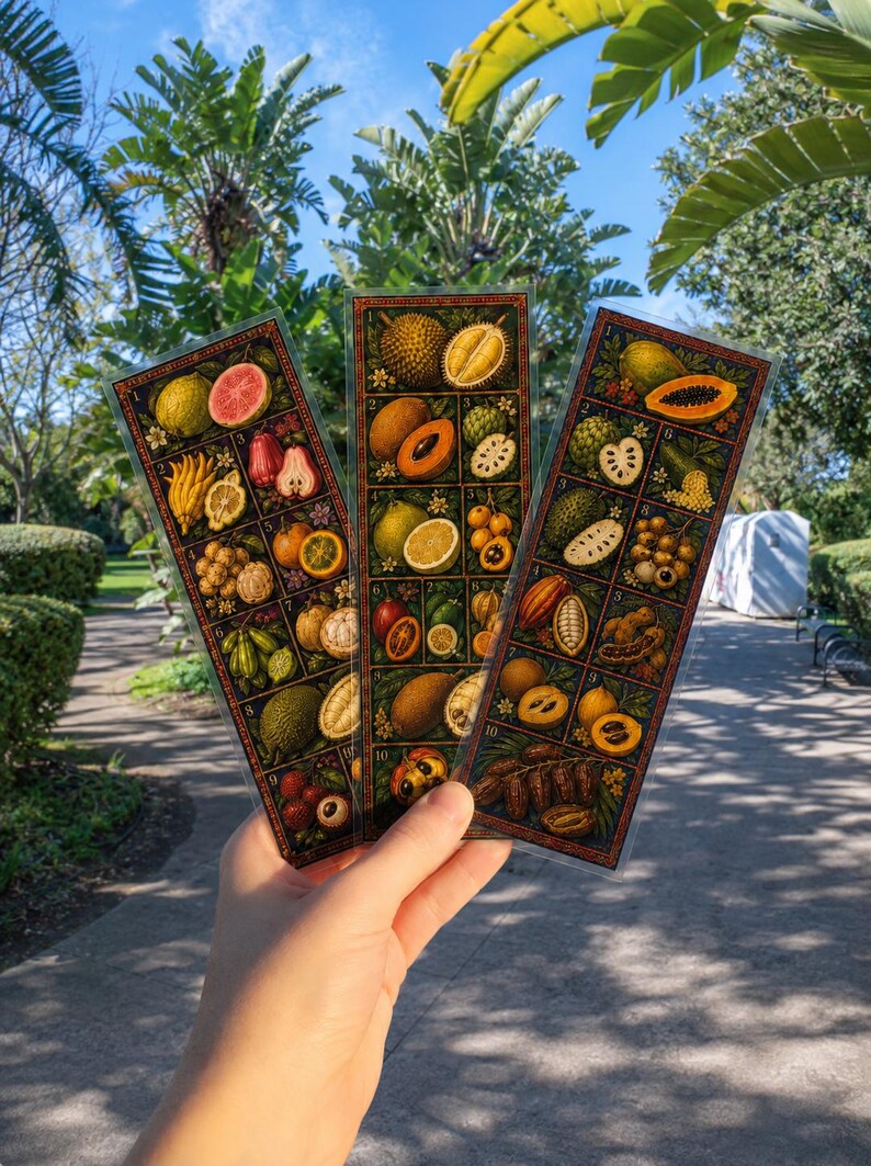 Exotic Fruit Bookmarks | Vintage Botanical Illustration Set | Digital Download | image 5