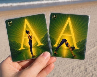 Sun Salutation Cards | Surya Namaskar A Yoga Sequence Deck | 12 Printable Yoga Cards