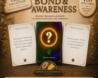 108 Somatic Grounding Cards | Body Awareness and Reflection Prompts | Chempedak & Sapote | Deck