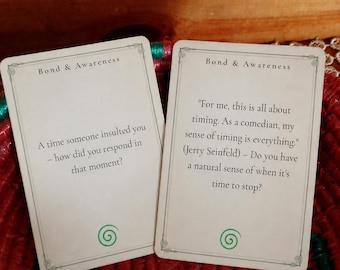 108 Inner Work Prompt Cards | Self Reflection Emotional Healing | Grapes & Blueberry | Printable Deck