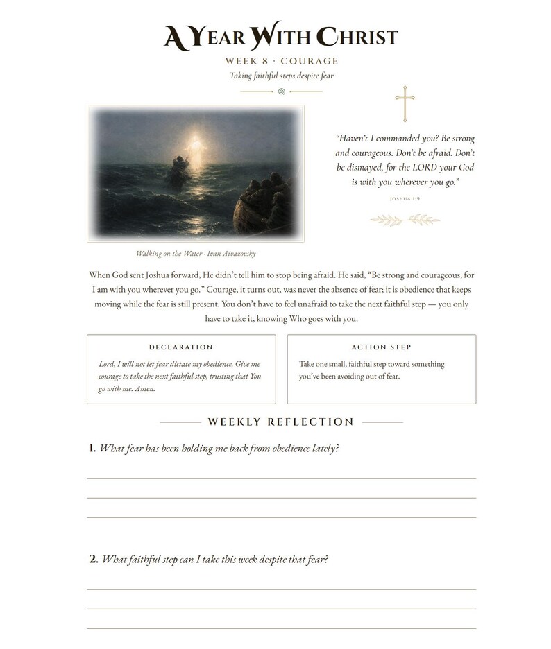 A Year With Christ | Christian Journal Printable PDF | 52-Week Bible Study Journal, Prayer Journal, Faith Planner, Christian Gift image 7