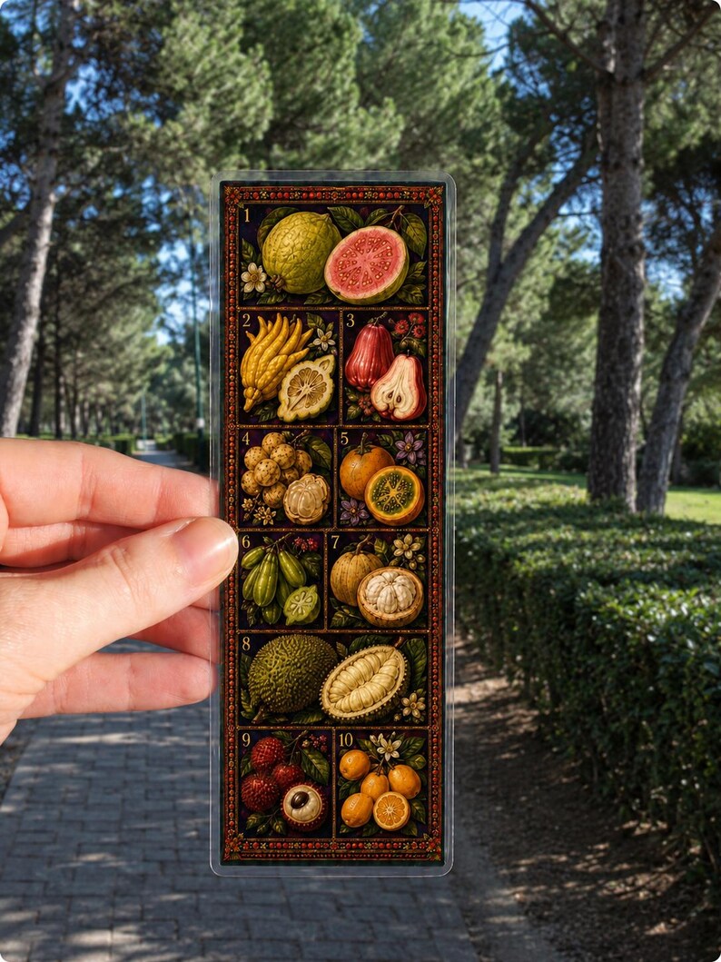 Exotic Fruit Bookmarks | Vintage Botanical Illustration Set | Digital Download | image 3