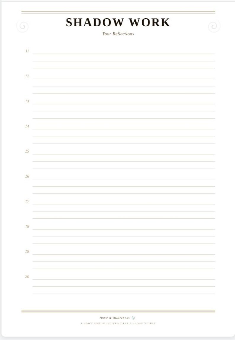 Shadow Work Journal, 200 Shadow Work Prompts, Editable & Printable Therapy Journal PDF, Healing Mindfulness Workbook, Digital Journal image 6