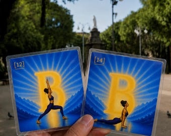 Sun Salutation B Cards | Surya Namaskar B Yoga Sequence Deck | 19 Printable Yoga Cards