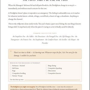 IFS Workbook, Internal Family Systems Worksheets, Parts & Self-Leadership Wheel Printable, Parts Mapping Template, Therapy Resources PDF image 8