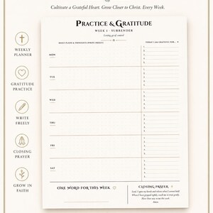 A Year With Christ | Christian Journal Printable PDF | 52-Week Bible Study Journal, Prayer Journal, Faith Planner, Christian Gift image 8