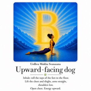 Sun Salutation A B Cards | Surya Namaskar A B Yoga Sequence Deck | 31 Printable Yoga Cards image 10