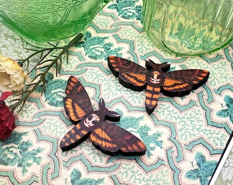 Death's Head Hawk Moth Brooch, or Magnet