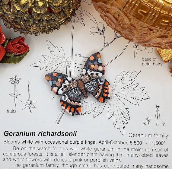 DELICATE Handmade Butterfly Pin Delicate Butterfly Pin Badge, Butterfly Mini Pins, Cute  main image 4