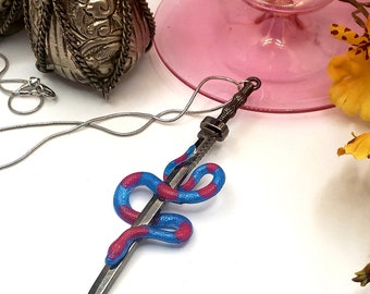 Snake Sword Necklace, Handmade