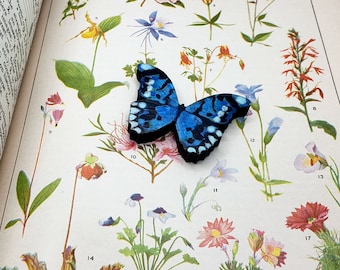 Hand-Painted Wood Butterfly Brooch | Unique Decor, Magnet, or Hairclip