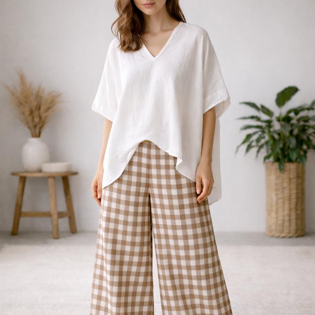 High Waisted Wide Leg Pants Sewing Pattern (PDF), Linen Trousers, Sizes ...