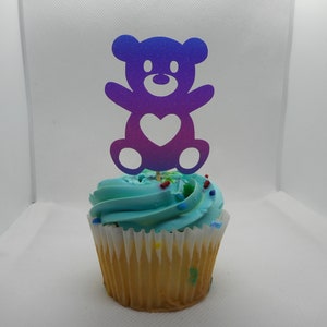 Baby Reveal -Cupcake Topper - Bear Gender Reveal - Baby Shower Decorations - Party Decorations