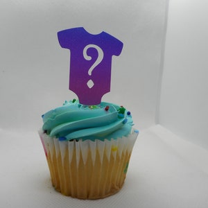 Baby Reveal -Cupcake Topper - Baby Shirt Gender Reveal - Baby Shower Decorations - Party Decorations