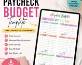 Paycheck Budget Template | Biweekly Budget Spreadsheet | Monthly Finance Tracker | Expense & Savings Planner | Google Sheets Excel