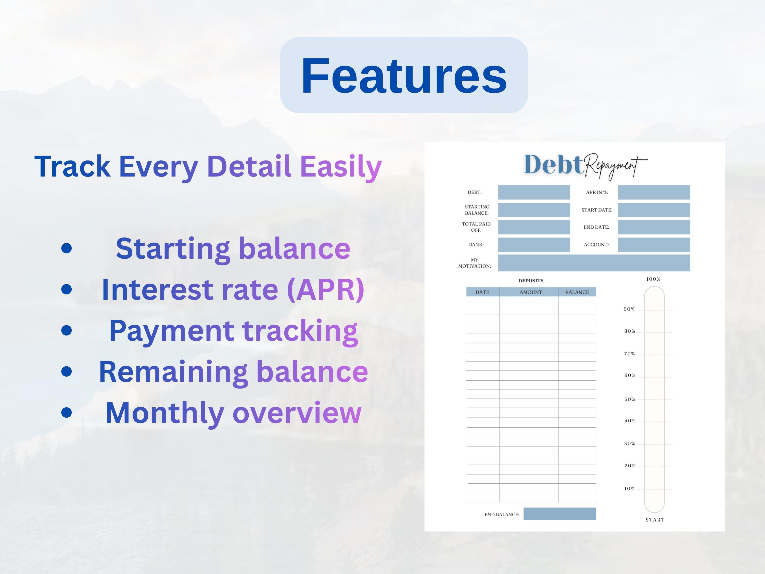 Pay Off Loop Editable Debt Tracker Printable, Budget Planner PDF, Credit Card Payoff ...