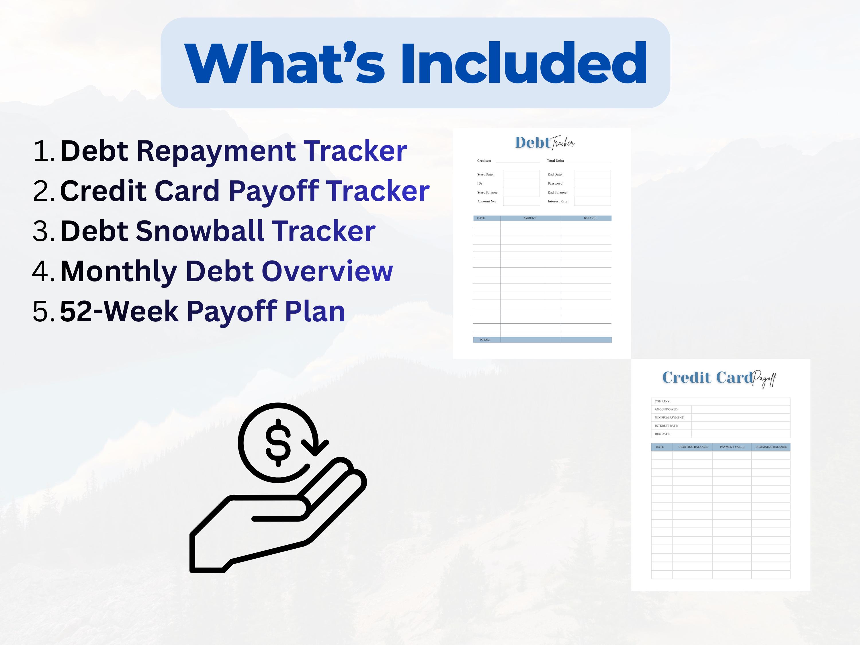 Pay Off Loop Editable Debt Tracker Printable, Budget Planner PDF, Credit Card Payoff ...